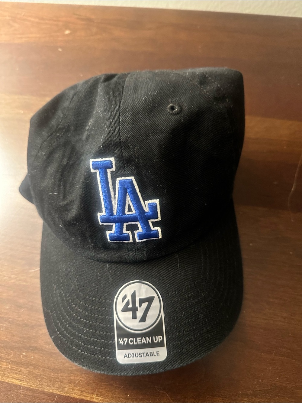 47 Los Angeles Dodgers Black Cap with Blue LA Logo